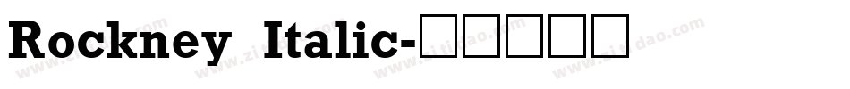 Rockney Italic字体转换
